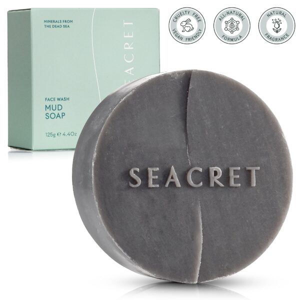 SEACRET MUD SOAP BAR: All-Natural Black Mud Bar Soap, Enriched with Guinness Kernel Oil, Witch Hazel & Sea Salt for Cleaning, Exfoliating, Detoxifying - Image 8