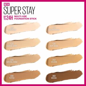 Maybelline New York Super Stay Foundation Stick For Normal to Oily Skin, Natural Beige, 0.25 oz. - Image 4