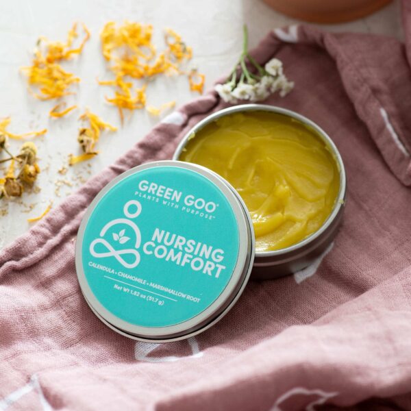Green Goo All Natural Nursing Comfort Salve for Breastfeeding Cracked and Sore Nipples, 1.82 Ounce Large Tin - Image 2