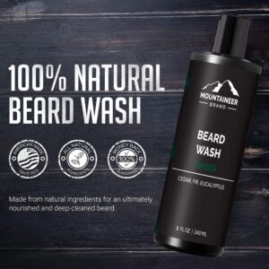 Mountaineer Brand Beard Wash For Men | 100% Natural Beard Shampoo | Thick Cleaning Softening Lather for Hair and Skin | Hydrate and Detangle | Groomin - Image 2