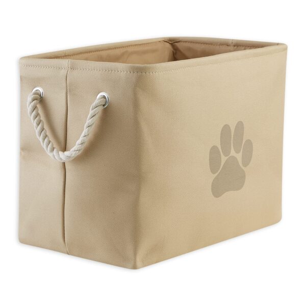 Bone Dry Pet Storage Collection Collapsible Bin, Medium Rectangle, Taupe - Image 2