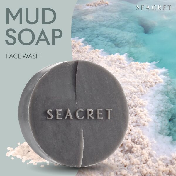 SEACRET MUD SOAP BAR: All-Natural Black Mud Bar Soap, Enriched with Guinness Kernel Oil, Witch Hazel & Sea Salt for Cleaning, Exfoliating, Detoxifying - Image 2
