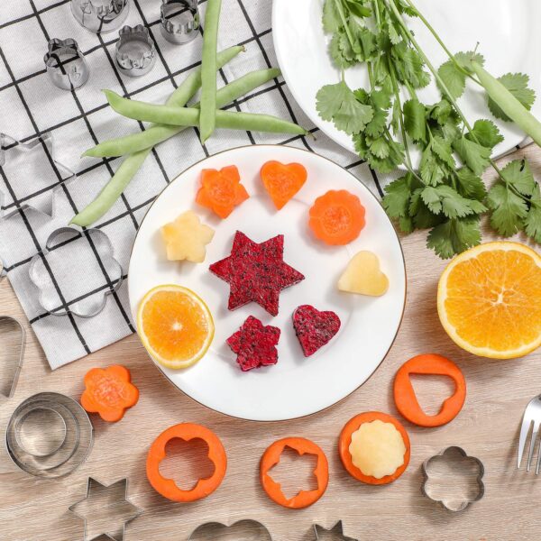 Oneleaf Stainless Steel Cutter Shapes Set,20pcs,Vegetable,Fruit,Mini Pie,Doughnut/Donut,Sandwich,Biscuits,Cookie Metal Easter Fun Cutter Model,For Bak - Image 7