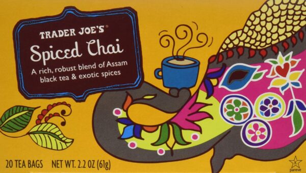 Trader Joe's Spiced Chai (A Rich, Robust Blend of Assam Black Tea & Exotic Spices), 20 Tea Bags (2-Pack)