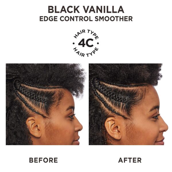 Carol's Daughter Black Vanilla Edge Control for Curly, Wavy or Natural Hair, Clear Edge Smoother for Dry, Dull or Brittle Hair, 2 Oz - Image 4