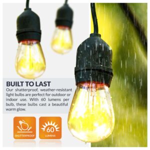 Newhouse Lighting S14LED18 Outdoor Weatherproof S14 String Light Bulbs, 18 Count (Pack of 1) - Image 3