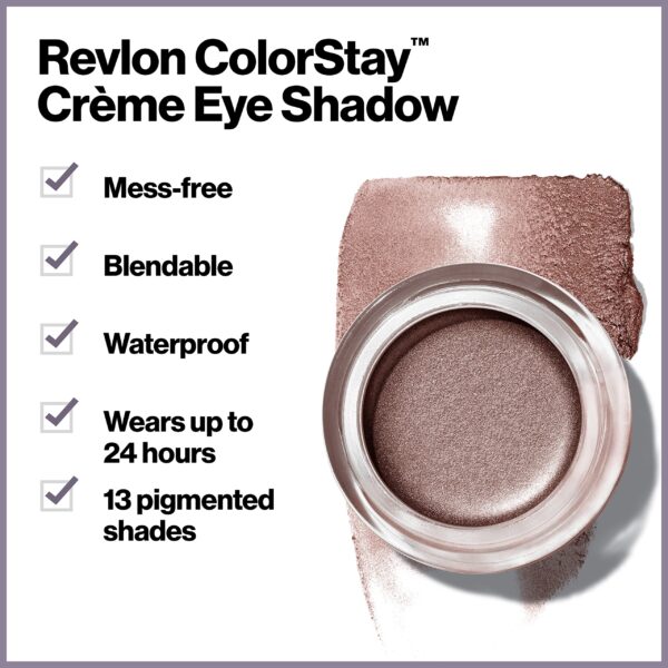 Revlon Colorstay Creme Eye Shadow, Longwear Blendable Matte or Shimmer Eye Makeup with Applicator Brush in Green, Pistachio (735), 0.18 Ounce (Pack of - Image 6