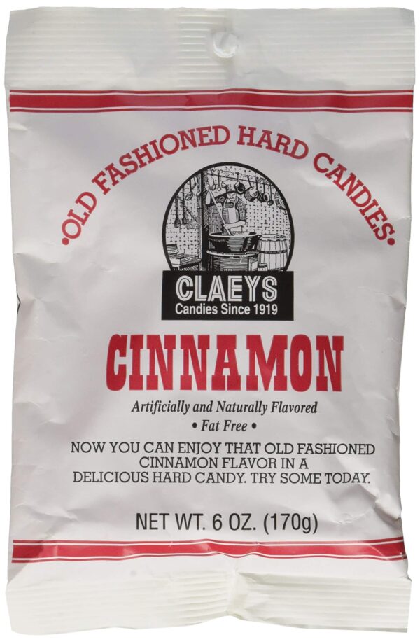 Claeys Candies Cinnamon - Old Fashioned Hard Candy - Artificially and Naturally Flavored - Fat-Free - 6 Ounce - 6-Pack