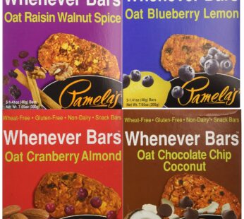 Pamela’s Products Gluten Free Whenever Bars, Variety Pack of 4 Flavors, 20 Bars Total