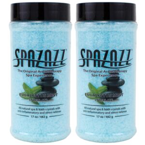 Spazazz Aromatherapy Spa and Bath Crystals Originals (Eucalyptus Mint 17 oz (2 Pack)) - Image 1