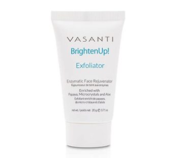 VASANTI Brighten Up! Enzymatic Face Rejuvenator (20g) – Gentle Scrub Brightens Exfoliates Cleanses Skin Paraben-Free Vegan Friendly Skincare