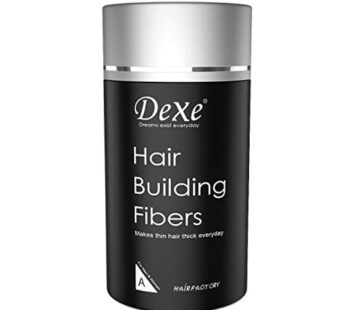 Black Colored Hair Building Fibers – Thickening Fiber for Women and Men – Hair Loss Concealer Powder for Thicker Fuller Hair – .77oz