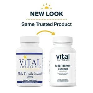 Vital Nutrients Milk Thistle Extract 250mg | Vegan Milk Thistle Supplement for Liver Function & Detox | Antioxidant Support for Glutathione Production | Gluten, Dairy, Soy Free | Non-GMO | 60 Capsules - Image 6