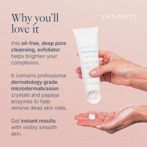 VASANTI Brighten Up! Enzymatic Face Rejuvenator (20g) - Gentle Scrub Brightens Exfoliates Cleanses Skin Paraben-Free Vegan Friendly Skincare - Image 8