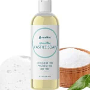 Castile Soap Liquid Unscented Cleanser - Liquid Castile Soap for Dry Sensitive Skin Care Routine and All Purpose Cleaner with Hydrating Glycerin for Hair and Skin - Hair Face and Body Soap Liquid - Image 1