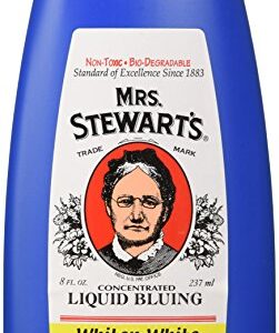 Mrs. Stewart's Concentrated Liquid Bluing, Non Toxic Laundry Whitener, 8-ounce Bottle (Pack of 2) - Image 1