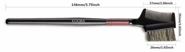 KOOBA Eyebrow Brush and Eyelash Comb, Portable Makeup Eye Powder Foundation Brush, Beauty Cosmetic Tool for Professional and Travel - Image 2