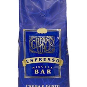 Grande Italia Whole Bean Espresso, Crema e Gusto, Miscela Bar, Small Batch Artisan Roasted 2lbs - Image 1