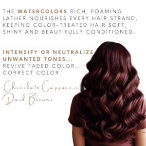 Watercolors Color Depositing Sulfate & Paraben Free Shampoo, Maintains & Enhances Haircolor- Mocha Drench 8.5 Fl Oz. - Image 3