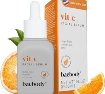 Baebody Made in USA Vitamin C Face Serum – Vitamin C Serum for Dark Spots & Dull Skin – Day & Night Vitamin C Serum for Face – Vit C Serum Hyaluronic Acid & Vitamin E, 1 fl oz/30 ml