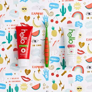 Hello Natural Watermelon Flavor Kids Fluoride Free Toothpaste, Vegan, SLS Free, Gluten Free, Safe to Swallow for Baby and Toddlers, 4.2 Ounce (Pack of 4) - Image 8