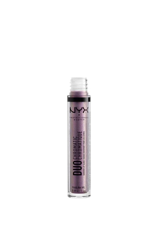 NYX PROFESSIONAL MAKEUP Duo Chromatic Lip Gloss - Gypsy Dream, Lavender With Blue/Gold/Silver Duo Chromatic Pearls - Image 3