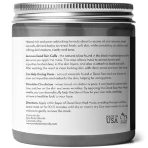 Pure Body Naturals Dead Sea Mud Mask - Face Mask and Body Mud for Acne, Blackheads, and Oily Skin - Facial Self Care for Men and Women - Minimize Pores with Deadsea Mud, Clay, Charcoal - 8.8 Ounce - Image 6