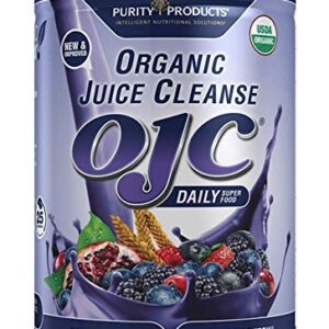 OJC Blueberry Detox by Purity Products - Certified Organic Juice Cleanse - Organic Super Fruits, Probiotics + 4 Grams Organic Psyllium Fiber - Gluten Free, Vegan - 300 Grams - Image 1