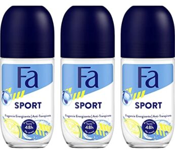 Fa Deodorant 1.7 Ounce Roll-On Sport (50ml) (3 Pack)