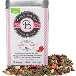 Birds & Bees Teas - Red Raspberry Leaf Tea, Ripe & Ready Organic Third Trimester Tea to Prepare Your Body for Labor and Birth - 30 Servings, 3.5 oz - Image 1