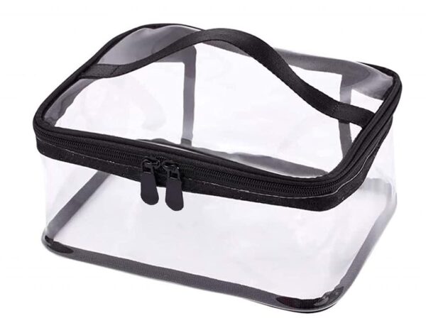 Louise Maelys 2 Pieces Portable Clear Makeup Bag Zipper Waterproof Transparent Travel Storage Pouch Organizer Cosmetic Toiletry Bag With Handle - Image 7