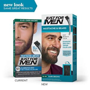 JUST FOR MEN Color Gel Mustache & Beard M-45, Dark Brown 1 Each (Pack of 2) - Image 2