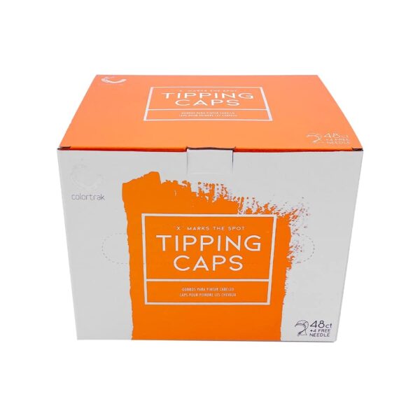Colortrak 48 Disposable Caps with 4 Needles Kit for Tipping, Hair Color and Highlighting, Lined Cap with Neck Protector Minimizes Color Bleeding, Pull-Out Visor Protects Face - Blue - Image 6