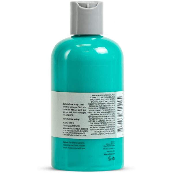 Anthony Algae Facial Cleanser, 8 Fl Oz. Contains Algae, Aloe Vera, Azulene, Lavender and Rose Hip Oil, Cleanses and Refreshes, Moisturizes and Hydrates, Calms and Soothes Your Skin. - Image 5