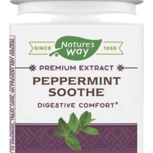 Nature's Way Premium Extract Peppermint Soothe - Peppermint oil Supplement - For Digestive Comfort* - With Rosemary & Thyme - Gluten Free - 60 Softgels - Image 1