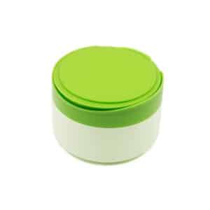 1 Pcs Portable Plastic Baby Skin Care Baby Powder Puff Box Holder Container Talcum Powder Case Jar Pot with Powder Puff and Sieve Tray(Green) - Image 1