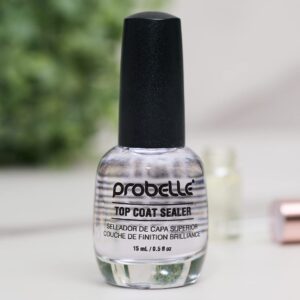 Probelle Top Coat Sealer, Quick Dry Nail Polish Top Coat, High Shine Glossy Nail Finish, Instantly Forms Clear Barrier For Enamel Protection, Fast Dry Manicure, Long Lasting Results, 0.5 fl oz/ 15 mL - Image 5