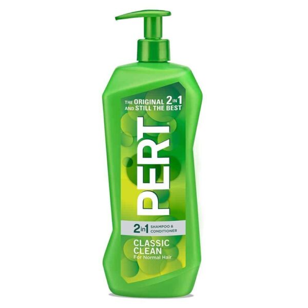 Pert Haircare - Classic Clean - 2 in 1 Shampoo & Conditioner - Net Wt. 33.8 FL OZ (1 L) Per Bottle - Pack of 2 Bottles - Image 2