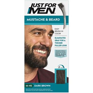 JUST FOR MEN Color Gel Mustache & Beard M-45, Dark Brown 1 Each (Pack of 2) - Image 1