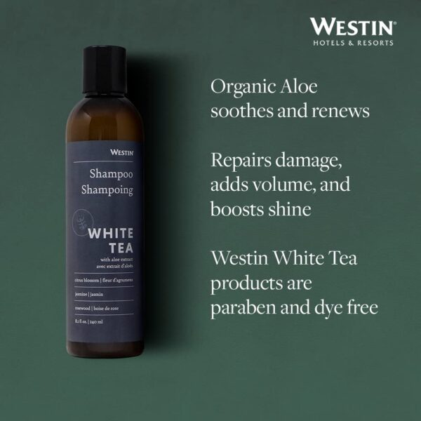 Westin White Tea Aloe Vitamin and Antioxidant-Packed Shampoo for All Hair Types - Signature Scent - Amenity Set of 2-8 ounce Bottles - Image 2