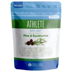 Athlete Bath Salt 32 Ounces Epsom Salt with Natural Lavender, Pine, Peppermint and Eucalyptus Essential Oils Plus Vitamin C in BPA Free Pouch with Easy Press-Lock Seal - Image 1