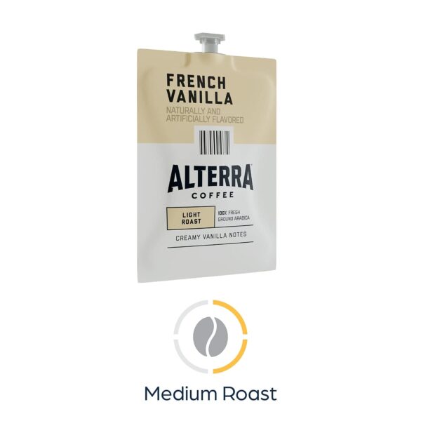 Alterra A183 Alterra Coffee Freshpacks, French Vanilla, 100/CT, Black - Image 4