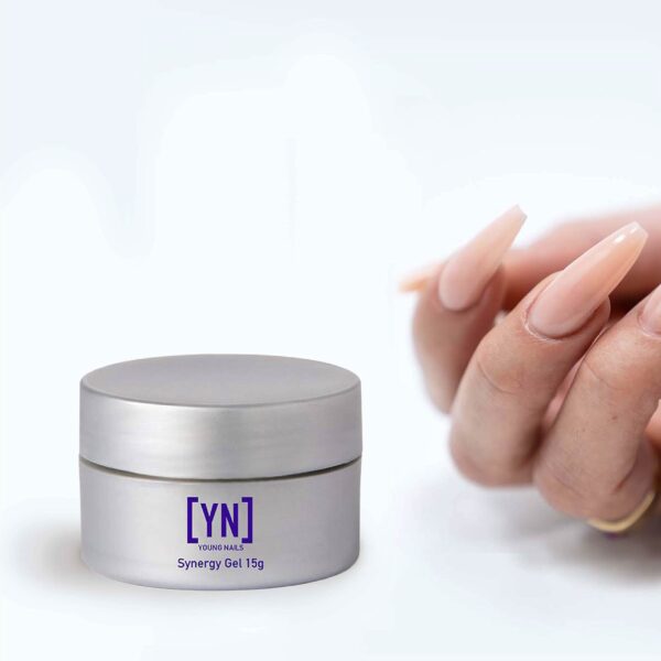 Young Nails Synergy Gel System, Building Gel - Hard Builder Gel, Superior Adhesion & Strength, Structured Nail Gel Builder - Build Gel, Pink, 15g - Image 5