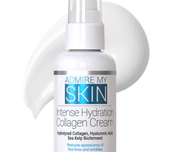 Admire My Skin Collagen Cream Moisturizer For Dry Skin – Hyaluronic Acid Cream – Non Comedogenic Hydrating Cream Eliminates Dull Dry Skin for That Healthy Youthful Glow 2oz