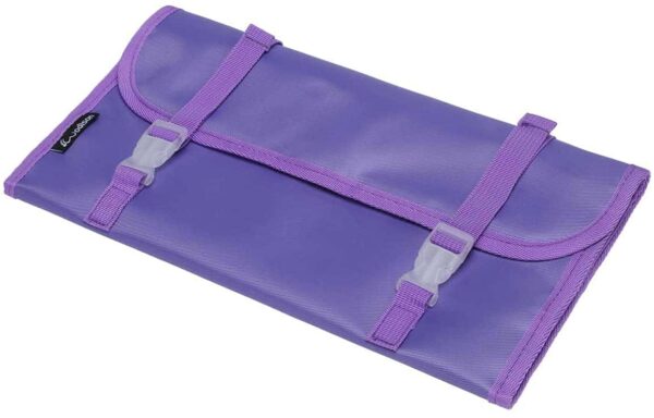 Wodison Foldable Clear Hanging Travel Toiletry Bag Cosmetic Organizer Storage (Purple) - Image 7