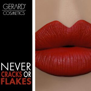 Gerard Cosmetics HydraMatte Liquid Lipstick Immortal | Red Matte Lip Stick | Long Lasting and Non-Drying | Super Pigmented Fully Opaque Lip Color - Image 8