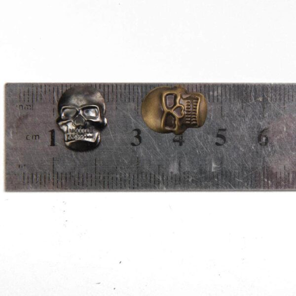BEADSLAND Hotfix Skull Studs,12mmx16mm Flat Back Iron On Skull Flatback Glue 100pcs (Antic Bronze) - Image 4