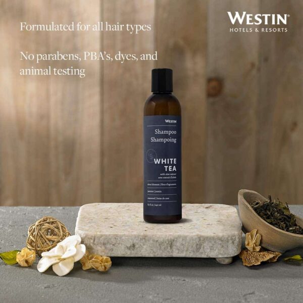 Westin White Tea Aloe Vitamin and Antioxidant-Packed Shampoo for All Hair Types - Signature Scent - Amenity Set of 2-8 ounce Bottles - Image 3