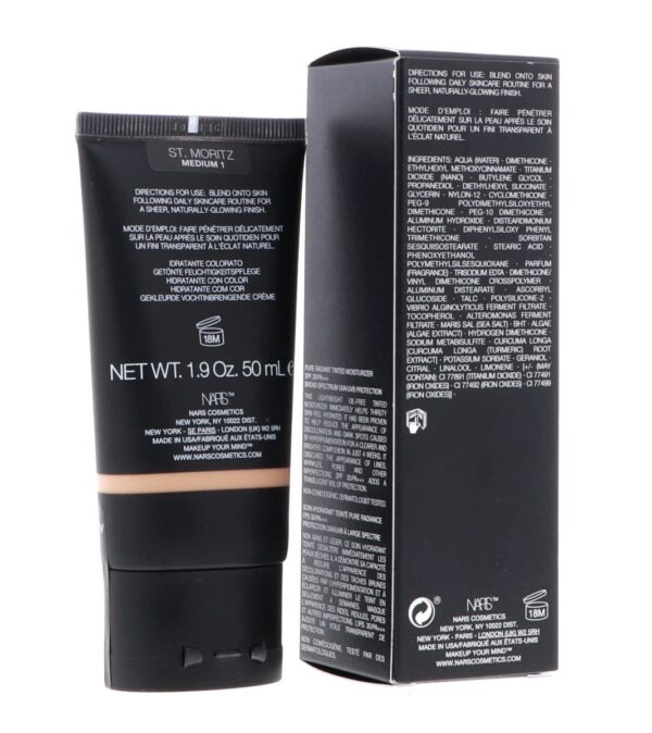 NARS Pure Radiant Tinted Moisturizer SPF 30, No. 01 St. Moritz/Medium, 1.9 Ounce (I0081566) - Image 8
