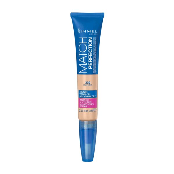 Rimmel Match Perfection 2-in-1 Concealer and Highlighter, Fair Light, 0.23 Ounce - Image 2